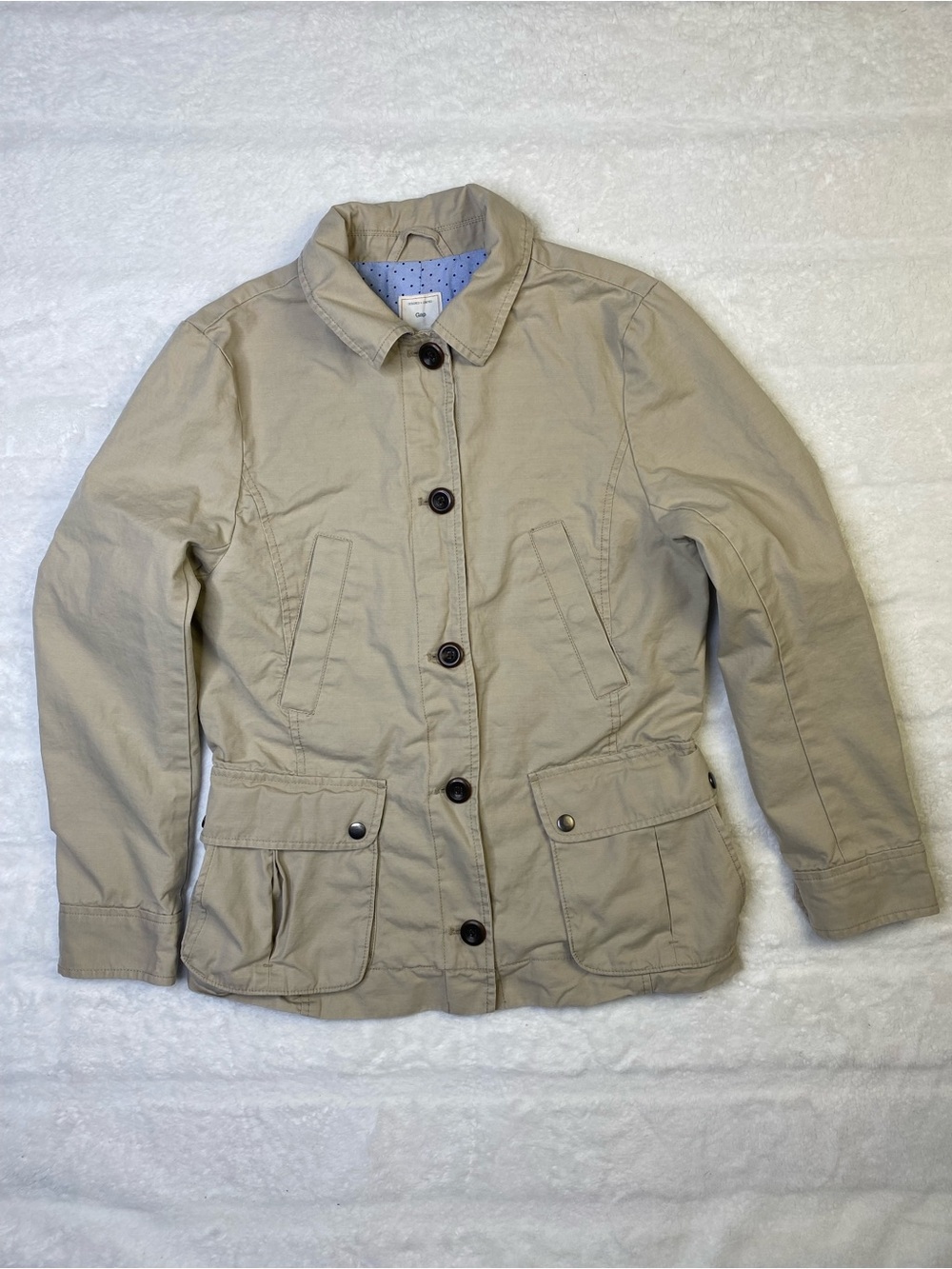 GAP Women's Light Khaki Utility Button Jacket